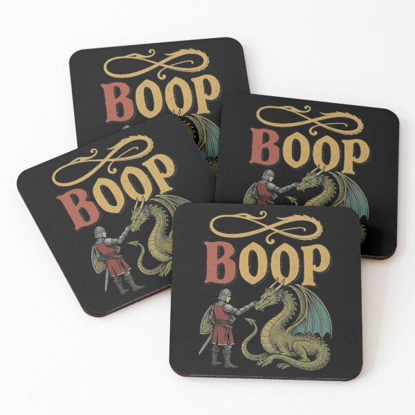 Item preview, Dragon Boop: Medieval Knight Dragon Lover Fantasy Humor Mythical Creature Renaissance designed and sold by NewaveBoutique.