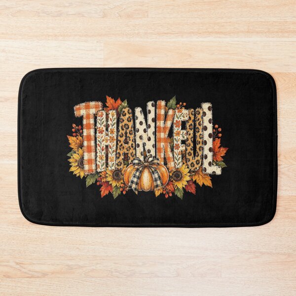 Artikelvorschau, Herbstliche Patchwork-Blumentypografie – Rustikales Herbst-Design mit Kürbis und Sonnenblume für Thanksgiving entworfen und verkauft von BEE-CREATIVO.