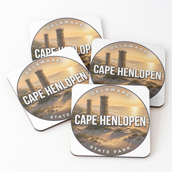 Item preview, Insignia redonda de las Torres del Atardecer del Parque Estatal Cape Henlopen de Delaware designed and sold by DetourDgn.