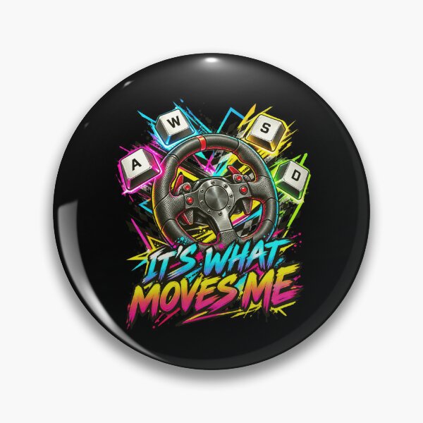 Item preview, It's What Moves Me PC Gaming Racing Gamer AWSD designed and sold by FolkGraphics.