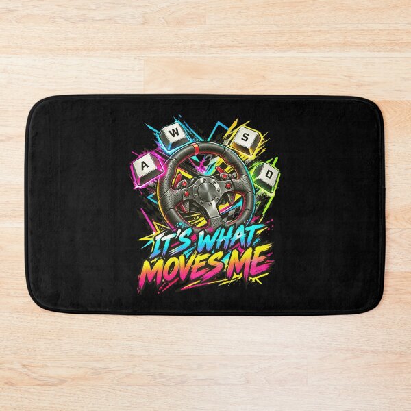 Artikelvorschau, It's What Moves Me PC Gaming Racing Gamer AWSD entworfen und verkauft von FolkGraphics.