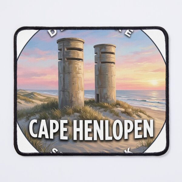 Item preview, Cape Henlopen State Park Delaware Atlantic Sunrise Round Badge Sticker designed and sold by DetourDgn.