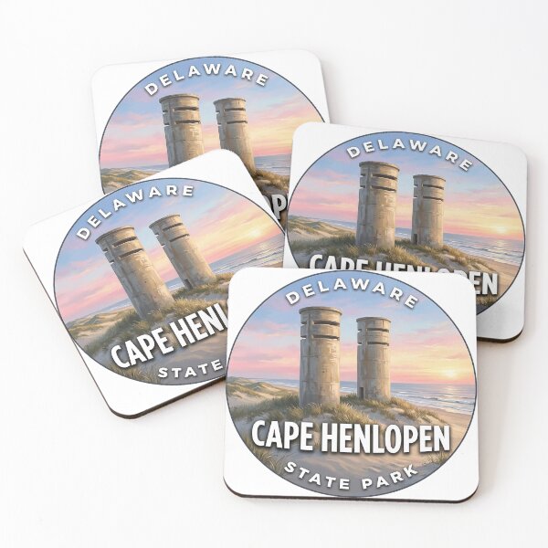 Item preview, Insignia redonda del Parque Estatal Cape Henlopen, Delaware, Amanecer en el Atlántico designed and sold by DetourDgn.