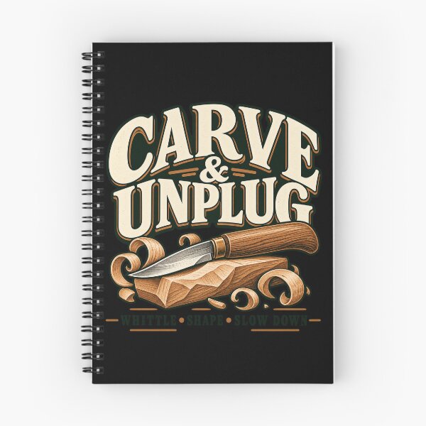 Item preview, Carve & Unplug – Whittle Shape Slow Down designed and sold by MotiveMint.