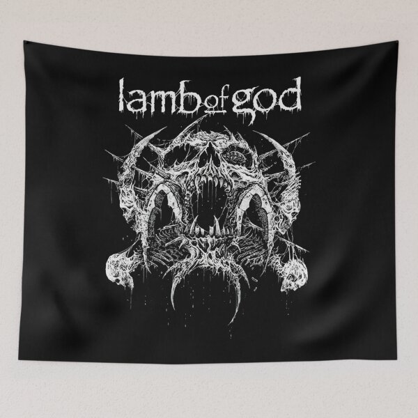 Item preview, Lamb of God Distressed Logo and Skull designed and sold by jamesdurhaman.