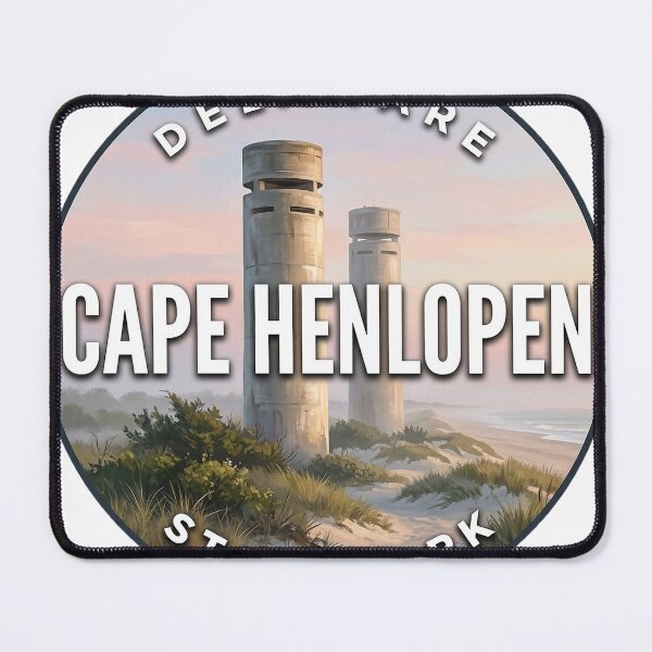 Item preview, Cape Henlopen State Park Delaware Misty Morning Round Badge Sticker designed and sold by DetourDgn.