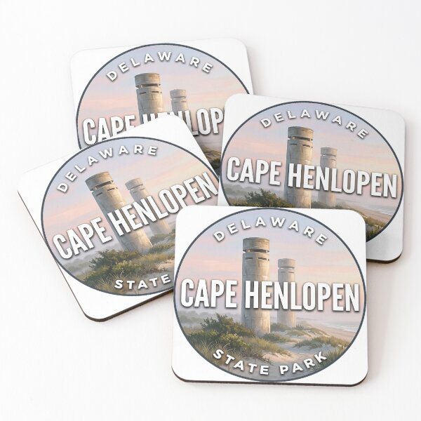 Item preview, Cape Henlopen State Park Delaware Misty Morning Round Badge Sticker designed and sold by DetourDgn.