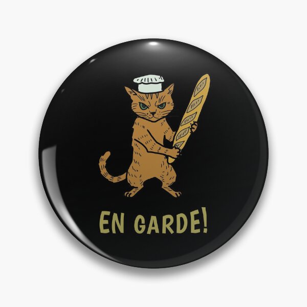 Item preview, Whimsical Baker Cat with Baguette Weapon Illustration  designed and sold by LeshanArt.