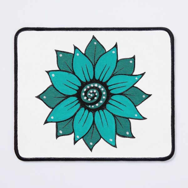 Item preview, Teal flower designed and sold by AfafantoSen.