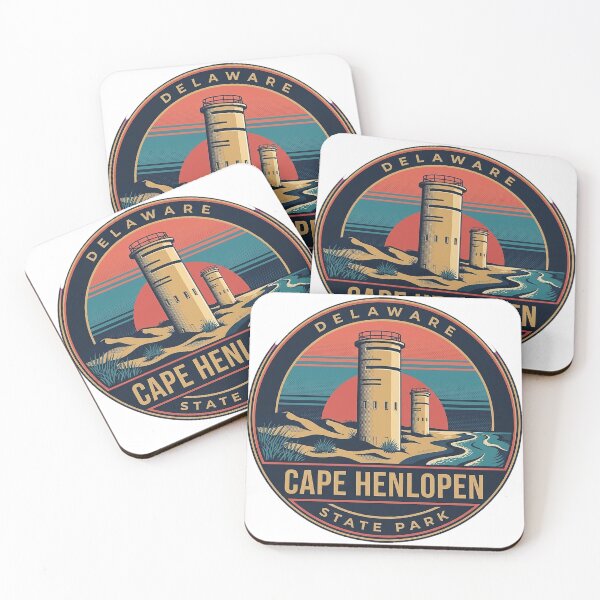 Item preview, Cape Henlopen State Park Delaware Retro Beach Vintage Badge Sticker designed and sold by DetourDgn.