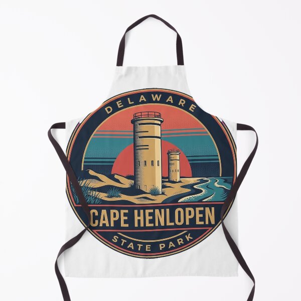 Item preview, Cape Henlopen State Park Delaware Retro Beach Vintage Badge Sticker designed and sold by DetourDgn.