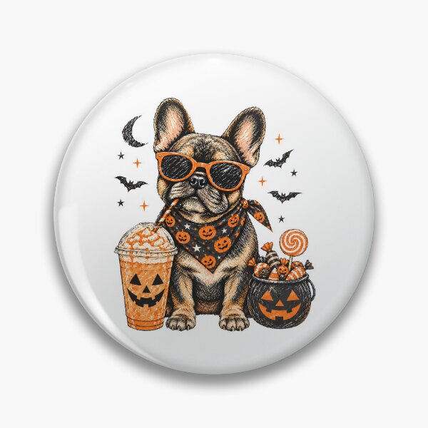 Item preview, Cute French Bulldog Halloween – Pumpkin Candy & Spooky Drink Frenchie designed and sold by elisarasada.