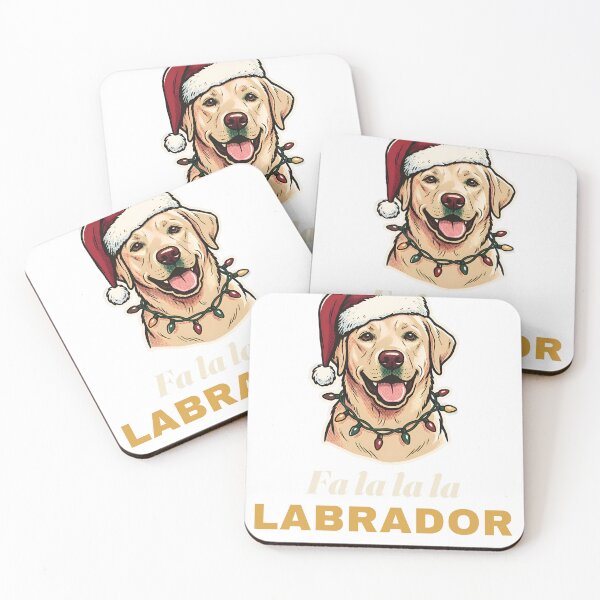 Item preview, Labrador Christmas Shirt Fa La La La Labrador Yellow Lab Santa Hat Dog Christmas Tee designed and sold by UnivStore.