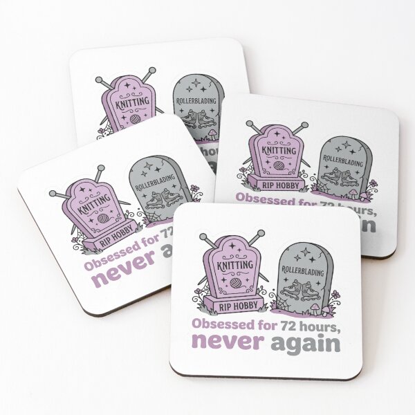 Item preview, RIP Hobby ADHD Hyperfixation Graveyard Funny Knitting Rollerblading Sarcasm designed and sold by raedattia.