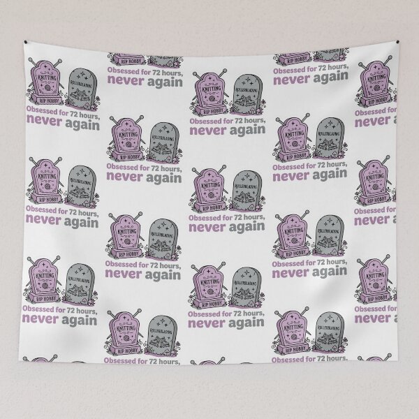 Item preview, RIP Hobby ADHD Hyperfixation Graveyard Funny Knitting Rollerblading Sarcasm designed and sold by raedattia.