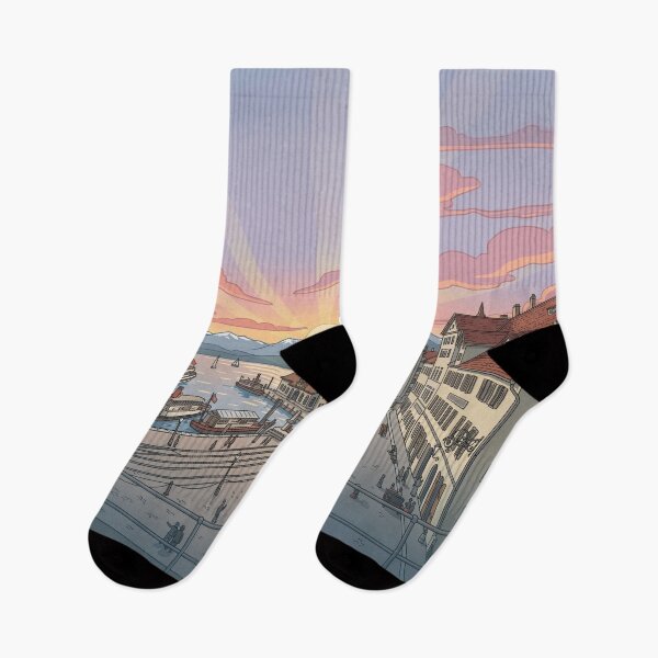 Item preview, Rorschach at Lake Constance Switzerland City and Harbor Vintage Germany designed and sold by strandbar.