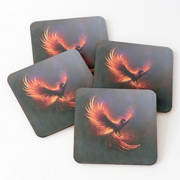 Item preview, A magnificent Phoenix rising from blazing volcanic flames, Fantasy & Mythological Creatures designed and sold by CDC40.