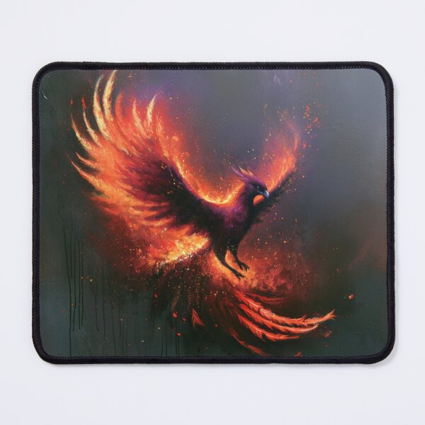 Item preview, A magnificent Phoenix rising from blazing volcanic flames, Fantasy & Mythological Creatures designed and sold by CDC40.