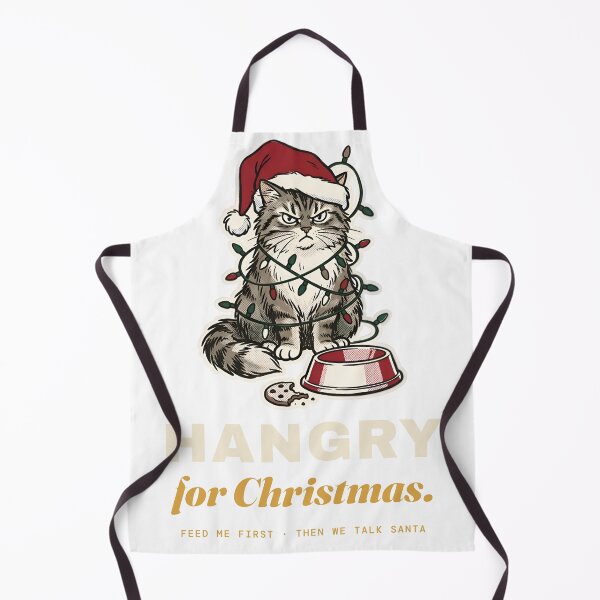 Item preview, Hangry Cat Christmas Shirt Funny Angry Cat Meme Santa Hat Christmas Lights Tee designed and sold by UnivStore.
