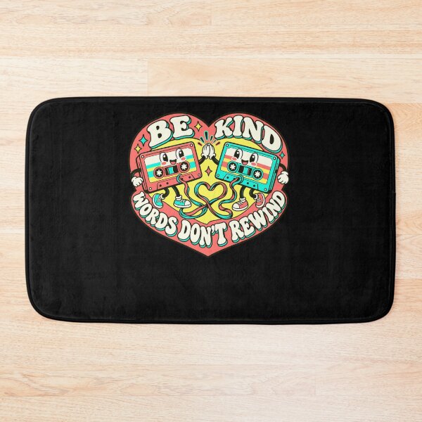 Item preview, Be Kind Words Don't Rewind Retro Music Cassette Kindness Quote designed and sold by FolkGraphics.