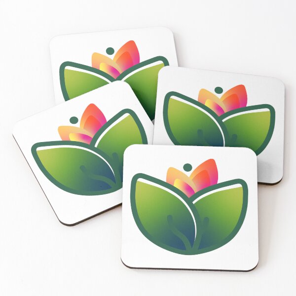 Item preview, Abstract Colorful Lotus Leaf Emblem Design designed and sold by MatiolaScentArt.