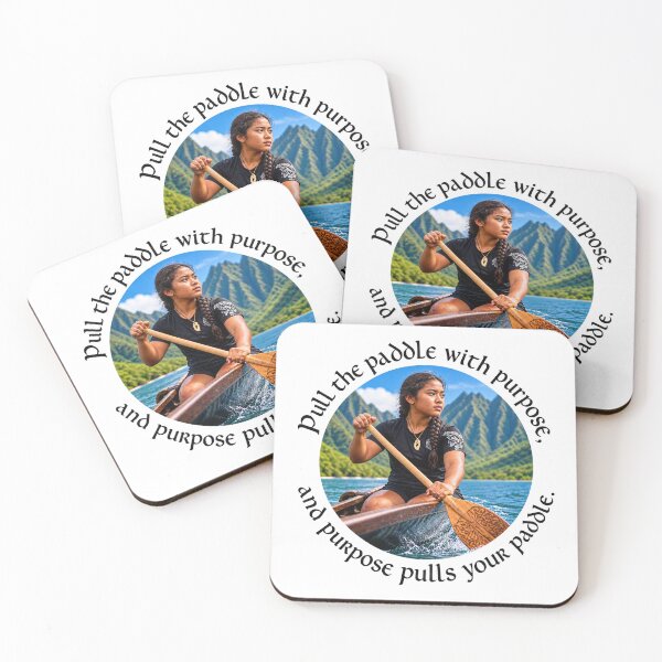 Item preview, Hawaii Community Proverb - Pull the paddle with purpose | Pacific Art designed and sold by ShakaLife.org.