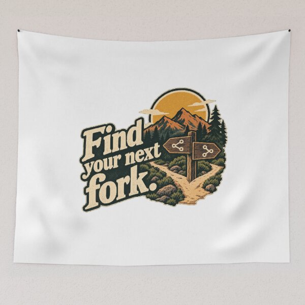 Artikelvorschau, Finde dein nächstes Fork Vintage Trail Badge entworfen und verkauft von ThreadQuirk.