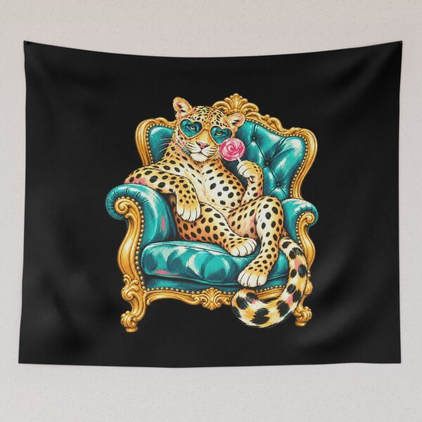 Item preview, Sassy Leopard Heart Sunglasses Lollipop Big Cat Wild Animal designed and sold by FolkGraphics.