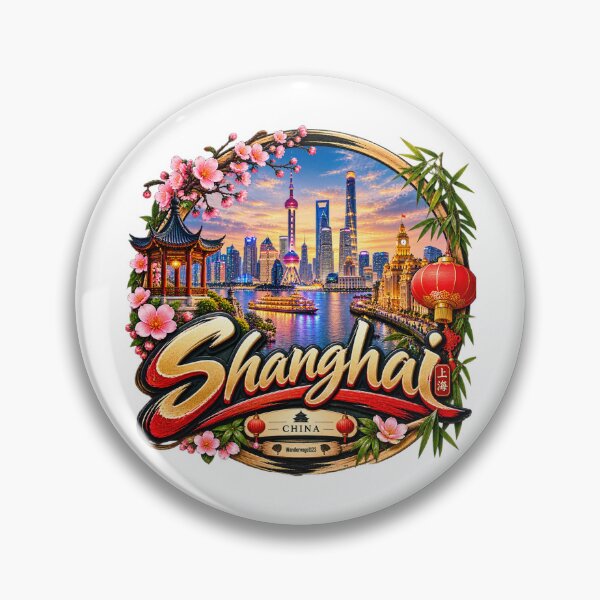 Item preview, Shanghai, China – Skyline at sunset & Asian culture designed and sold by Wandervogel123.