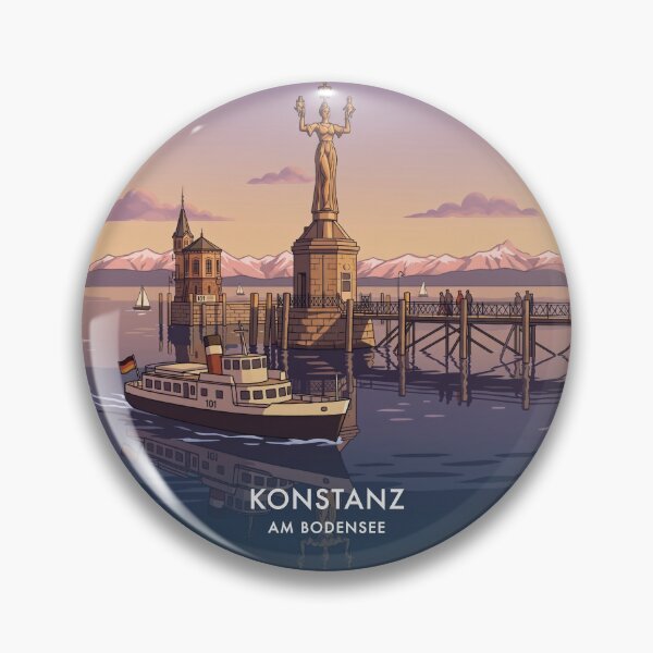 Item preview, Lake Constance Konstanz Harbor & Imperia Vintage Germany designed and sold by strandbar.