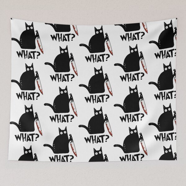 Item preview, Cat What Murderous Black Cat With Knife Gift Premium designed and sold by brenle-yboatri.