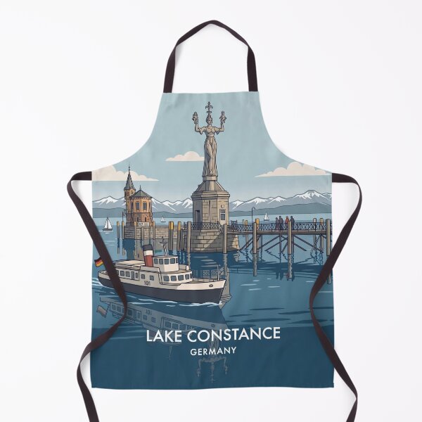 Aperçu de l'œuvre Lac de Constance, Port de Constance et Imperia Vintage Allemagne créée et vendue par strandbar.