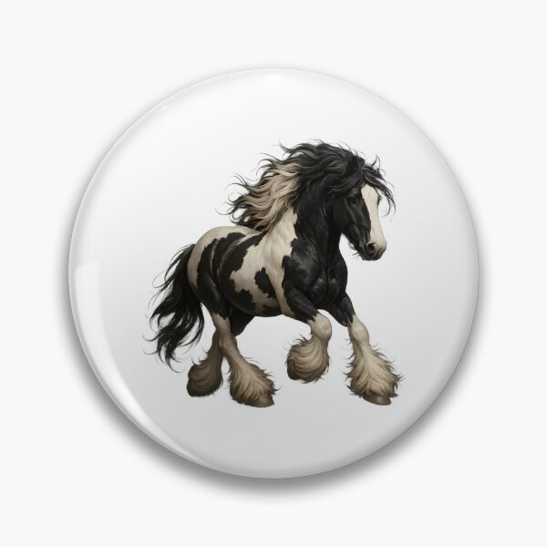 Item preview, Gypsy Vanner Horse Black And White Stallion Art Horse Lovers designed and sold by brenle-yboatri.