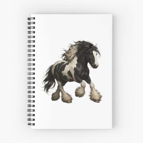Item preview, Gypsy Vanner Horse Black And White Stallion Art Horse Lovers designed and sold by brenle-yboatri.