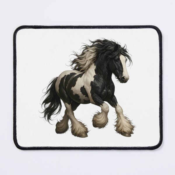 Item preview, Gypsy Vanner Horse Black And White Stallion Art Horse Lovers designed and sold by brenle-yboatri.