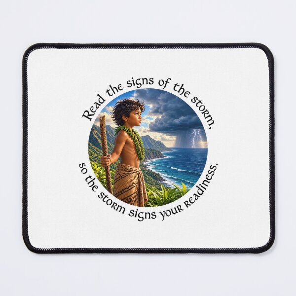 Item preview, Polynesian Preparedness Proverb - Read the signs of the storm | Pacific Art designed and sold by ShakaLife.org.
