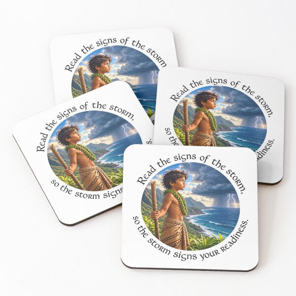 Item preview, Polynesian Preparedness Proverb - Read the signs of the storm | Pacific Art designed and sold by ShakaLife.org.