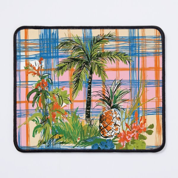Item preview, Pineapple Blue and Cream Madras Pattern Design designed and sold by RichardRags.