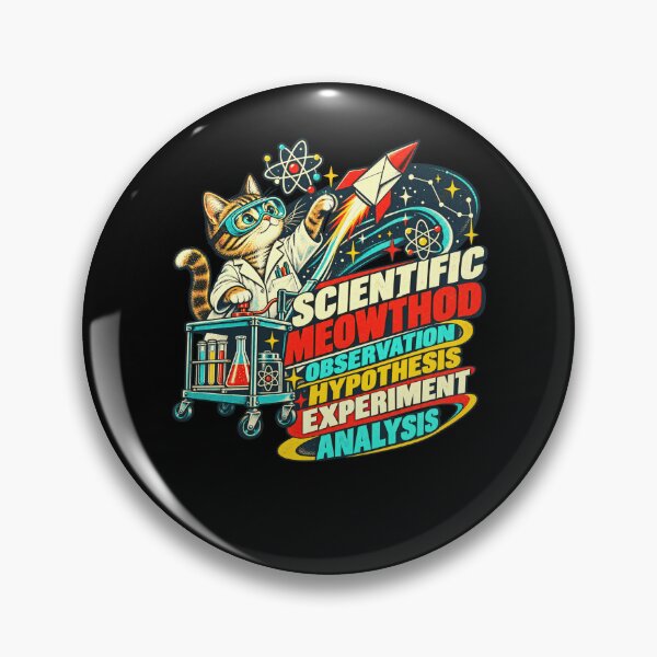 Item preview, Scientific Meowthod Observation Hypothesis Experiment Analysis Cat Scientist STEM Lover designed and sold by FolkGraphics.