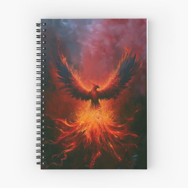 Item preview, A magnificent Phoenix rising from blazing volcanic flames, Fantasy & Mythological Creatures designed and sold by CDC40.