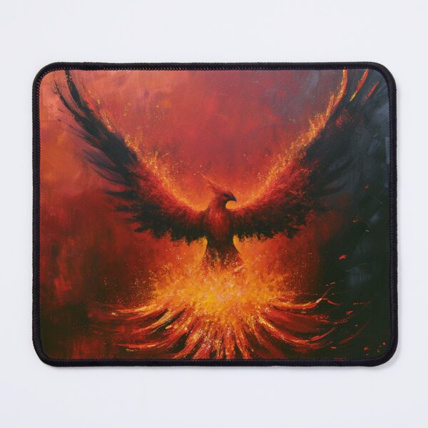 Item preview, A magnificent Phoenix rising from blazing volcanic flames, Fantasy & Mythological Creatures designed and sold by CDC40.