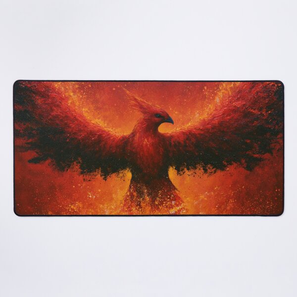 Item preview, A magnificent Phoenix rising from blazing volcanic flames, Fantasy & Mythological Creatures designed and sold by CDC40.
