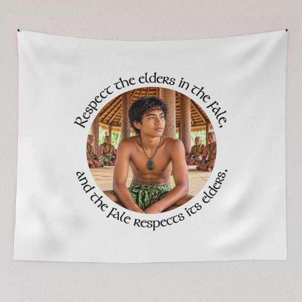 Item preview, Samoa Respect Proverb - Respect the elders in the fale | Pacific Art designed and sold by ShakaLife.org.