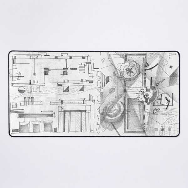 Item preview, house abstract and garden designed and sold by Tereza Pilar Art.