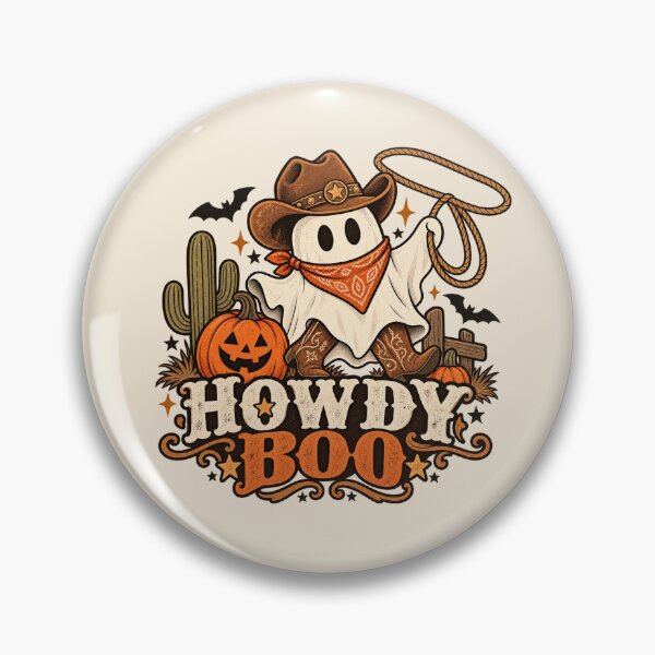 Item preview, Howdy Boo Cowboy Ghost – Cute Western Halloween Retro Design designed and sold by 1DreamerShop.