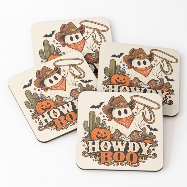 Item preview, Howdy Boo Cowboy Ghost – Cute Western Halloween Retro Design designed and sold by 1DreamerShop.