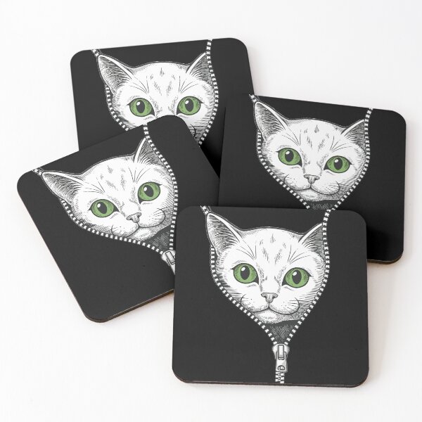 Item preview, Unzipped Cat Illusion Art Sketch designed and sold by Litely.