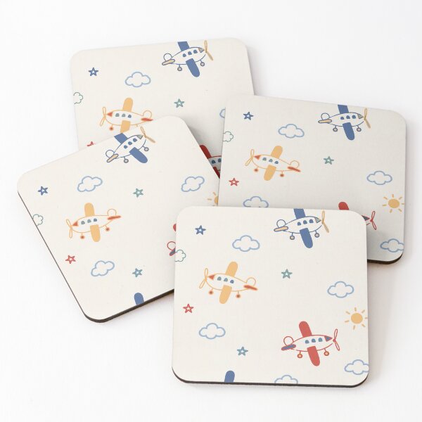Item preview, Vintage Airplane Cloud Star Nursery Pattern designed and sold by Luv4tete.