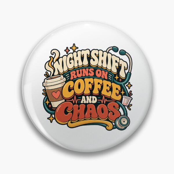 Artikelvorschau, Night Shift Coffee and Chaos Nurse Gift entworfen und verkauft von aseel9.