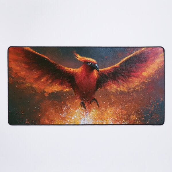Item preview, A magnificent Phoenix rising from blazing volcanic flames, Fantasy & Mythological Creatures designed and sold by CDC40.